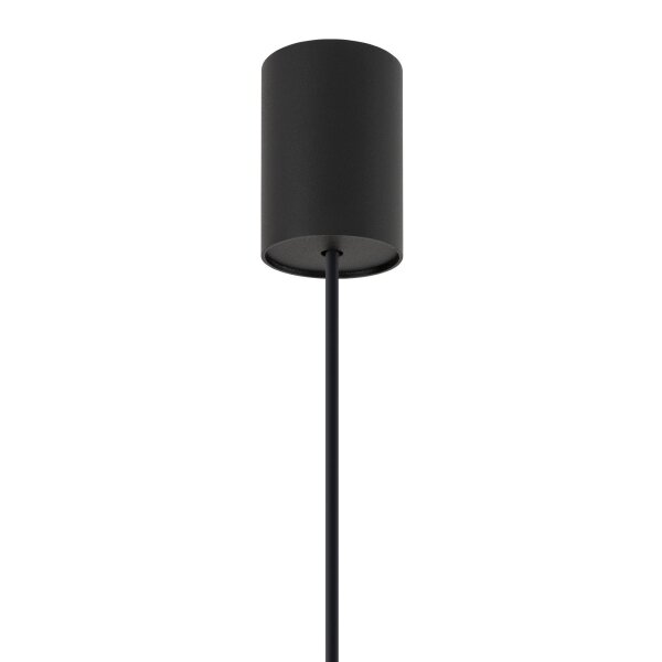 Suspension en métal noir Ø2,5cm rond élégant