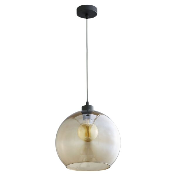 Lampe à suspendre Boule Ø 30 cm E27 verre fumé réglable