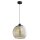 Lampe à suspendre Boule Ø 30 cm E27 verre fumé réglable