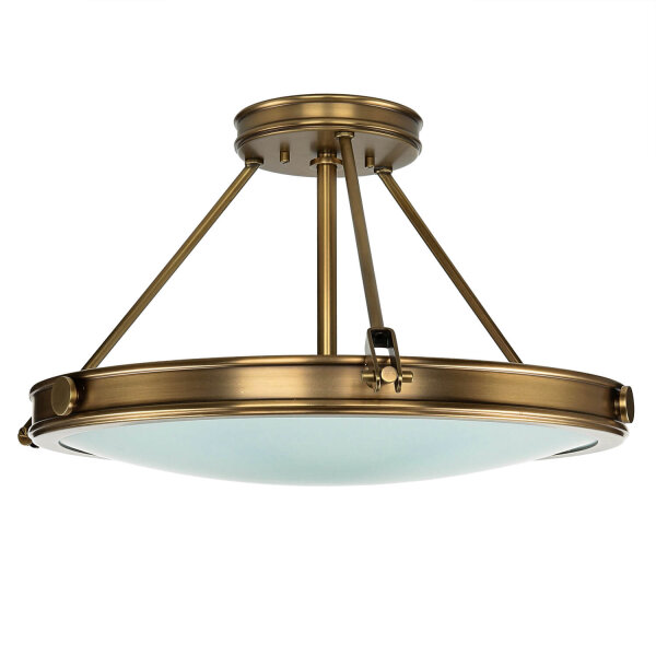 Elégant plafonnier en verre Art Nouveau rond salon