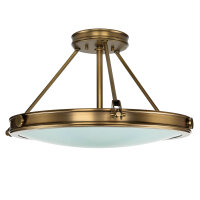 Elégant plafonnier en verre Art Nouveau rond salon