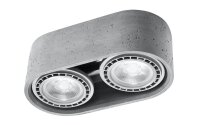 Spot lampe béton 2x GU10 L : 27 cm H : 9 cm petit...