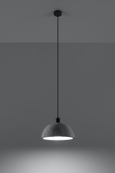 Lampe à suspendre Béton Ø 30 cm Gris E27 Cuisine
