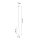 Suspension Béton Bois Ø 7 cm étroit Gris GU10
