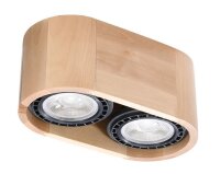Spot de plafond 2 flammes petit Bois moderne confortable...