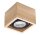 Spot lampe bois carré L : 14 cm petit plat GU10