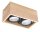 Plafonnier bois carré petit pour 2x GU10 confortable