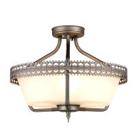 Lampe de plafond verre métal peint à la...