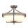 Lampe de plafond verre métal peint à la main Ø44cm salon