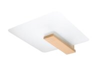 Plafonnier verre bois 47,5 cm de long faible...