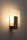 Applique murale verre bois faible éblouissement E14 blanc wengé confortable