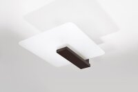 Plafonnier verre bois anti-éblouissement 2x E27...