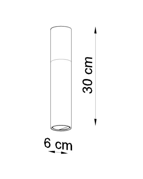 Plafonnier Scandinave Métal Bois Blanc Naturel Ø 6 cm