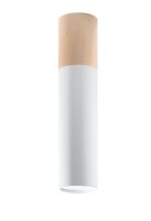 Plafonnier Scandinave Métal Bois Blanc Naturel...