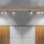 Spot projecteur bois 120 cm de long 6 flammes orientable