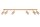 Spot projecteur bois 120 cm de long 6 flammes orientable