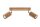 Plafonnier bois allongé 30 cm 2 flammes GU10 Moderne