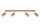 Plafonnier bois 80 cm de long 4-flamme orientable GU10