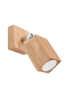 Applique murale Spot orientable GU10 carré Bois...
