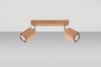 Spot de plafond Moderne Bois 2 flammes 30 cm de long GU10...
