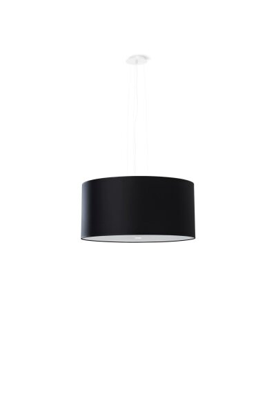 Suspension Tissu Verre Ø 50 cm Noir éblouissant rond