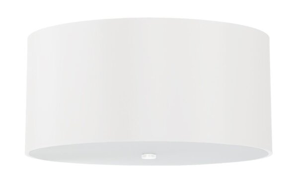 Plafonnier tissu verre blanc Ø 50 cm faible éblouissement 5x E27