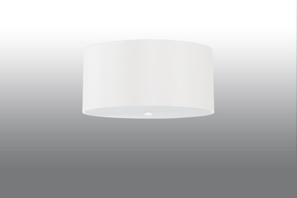 Plafonnier tissu verre blanc Ø 50 cm faible éblouissement 5x E27