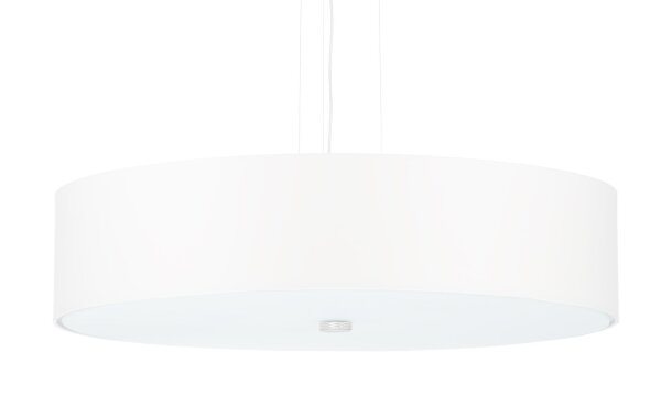 Lampe à suspendre tissu verre Ø 50 cm rond blanc 5x E27 ZIROLI
