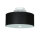 Plafonnier rond noir Ø 30 cm faible éblouissement tissu verre
