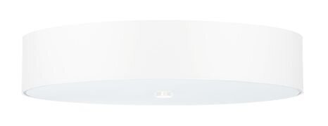 Plafonnier rond Ø 50 cm Blanc Tissu Verre faible éblouissement 5x E27