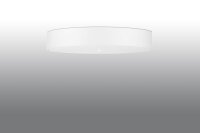 Plafonnier grand Ø 80 cm rond Blanc Tissu Verre 6x...