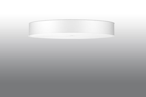Plafonnier grand Ø 100 cm rond Blanc tissu verre anti-éblouissant