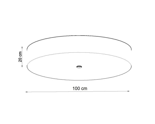 Plafonnier grand Ø 100 cm rond Blanc tissu verre anti-éblouissant
