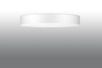Plafonnier grand Ø 100 cm rond Blanc tissu verre...