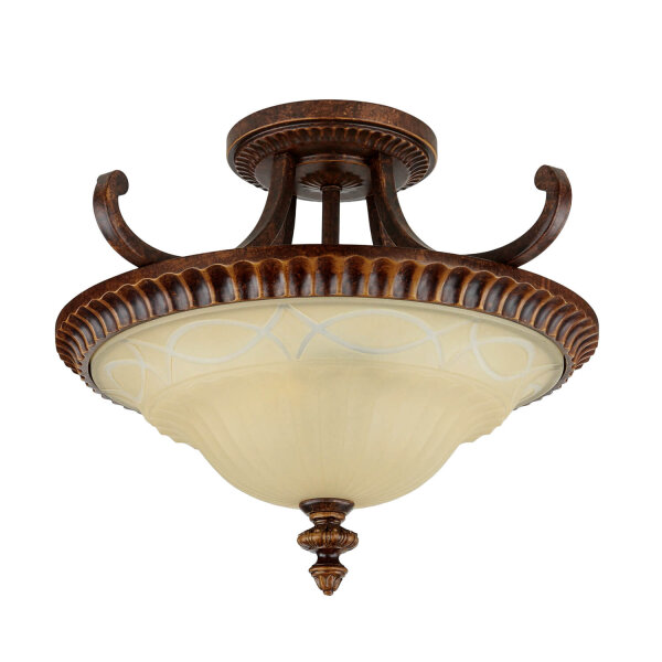 Plafonnier ANABELL 1 Marron Salon Lampe