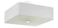 Lampe de plafonnier Blanc carr&eacute; L : 45 cm Tissu...