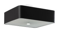 Plafonnier tissu verre L : 45 cm carré noir