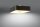 Lampe de plafonnier noir tissu verre carré L : 55 cm