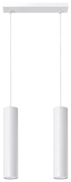 Suspension blanche à 2 flammes GU10 réglable en hauteur