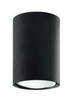 Plafonnier noir petit Ø 6 cm métal GU10...