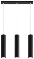 Suspension métal 3 flammes GU10 L : 45 cm Noir