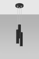 Lampe à suspendre noire 3 flammes Ø 20 cm...
