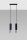 Suspension noir chrome 2 flammes métal ajustable
