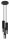 Lampe à suspendre noire chrome 3 flammes orientables GU10