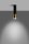Spot plafond noir or H : 29 cm Ø 6 cm cylindre étroit