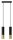 Suspension noir or orientable 2 flammes GU10