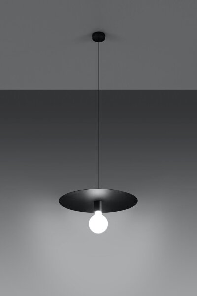 Lampe à suspendre ronde Noir Métal Ø 40 cm Moderne E27