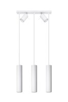 Suspension Plafonnier Blanc Métal 5 flammes