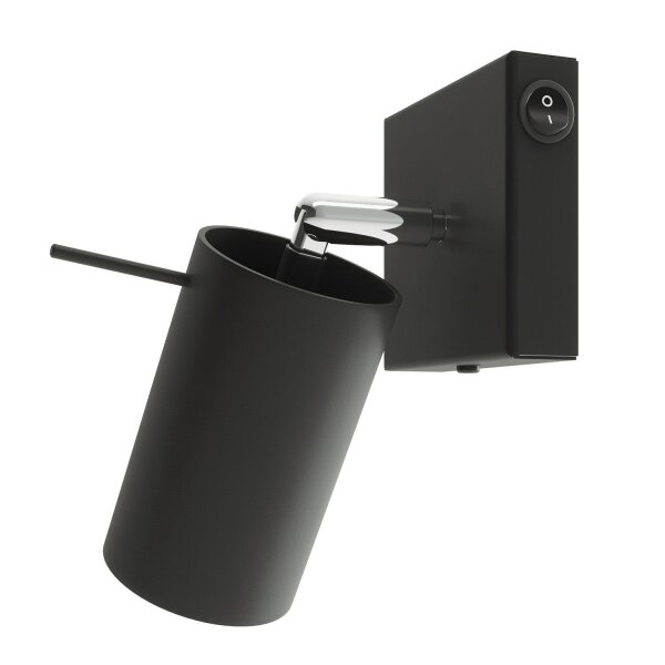Spot mural noir ajustable L : 8 cm petit métal GU10