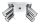 Spot de plafond métal 4 flammes chrome L : 25 cm GU10